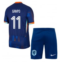 Maglie da calcio Olanda Cody Gakpo #11 Seconda Maglia Bambino Europei 2024 Manica Corta (+ Pantaloni corti)